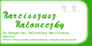 narcisszusz maloveczky business card